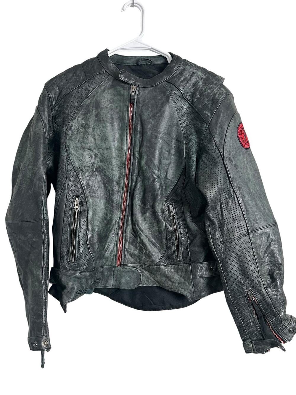 Speed And Strength Leather Motorcycle Jacket Womens 2XL Black Widow Moto